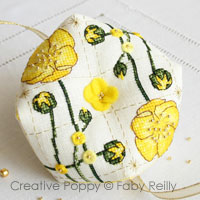 Buttercup biscornu - cross stitch pattern - by Faby Reilly Designs