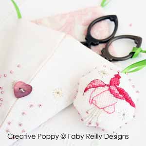 Faby Reilly - Fuchsia scissor case (cross stitch pattern ) (zoom 2)