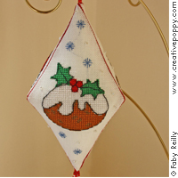 Maman Noël Pendant - cross stitch pattern - by Faby Reilly Designs (zoom 3)