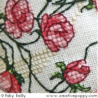 Sweet roses pouch - cross stitch pattern - by Faby Reilly Designs (zoom 3)