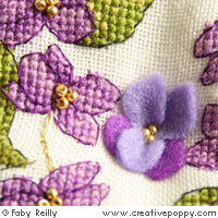 Violets patterns to cross stitch