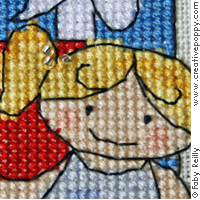 Papa Noël Pendant - cross stitch pattern - by Faby Reilly Designs (zoom 5)