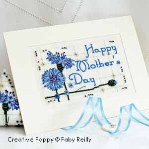 Mother\'s Day card to cross stitch - cornflower (zoom3)