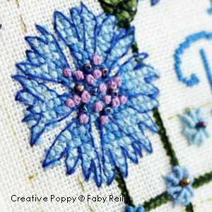 Mother\'s Day card to cross stitch - cornflower (zoom 2)
