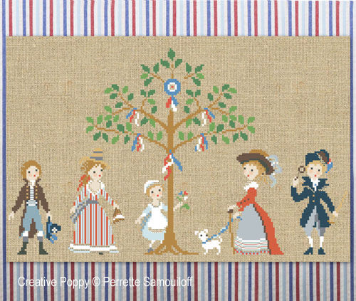 French Revolution: The Tree of Liberty, cross stitch pattern by Perrette Samouiloff