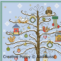 A Christmas song - cross stitch pattern - by Gail Bussi - Rosebud Lane (zoom 2)