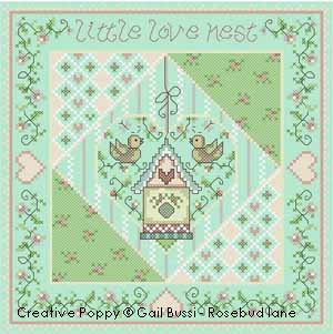 Little love nest cross stitch pattern