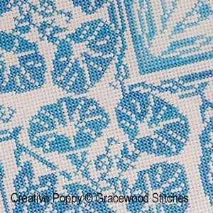Gracewood Stitches design by Kathy Bungard -  Log cabin - Summer - cross stitch pattern (zoom 2)