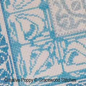 Gracewood Stitches design by Kathy Bungard -  Log cabin - Summer - cross stitch pattern (zoom3)