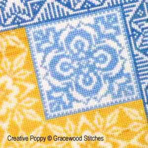 Gracewood Stitches design by Kathy Bungard -  Log cabin - Winter - cross stitch pattern (zoom 2)
