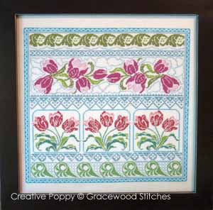 Gracewood Stitches design by Kathy Bungard - Tulip&#039;s Praise  - cross stitch pattern