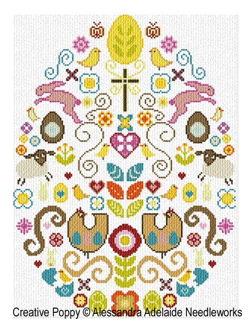 Alessandra Adelaide Needlework - Happy Easter (cross stitch pattern) (zoom 4)