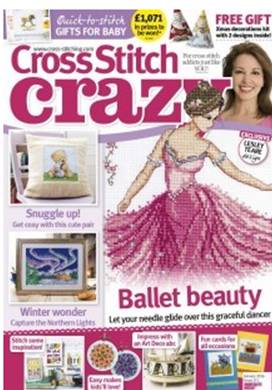 As featured in Cross Stitch Crazy magazine issue 211 on sale Jan 2016