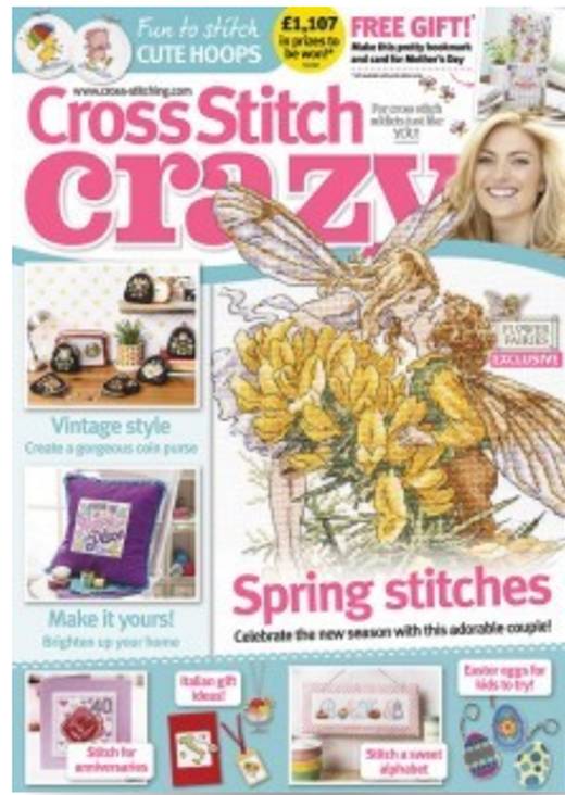 As featured in Cross stitch Crazy magazine issue 227 on sale March-April 2017