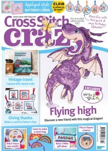 As featured in Cross stitch Crazy magazine issue 242 on sale 242
