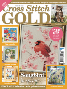 As featured in Cross stitch Gold magazine issue 153 on sale January/February 2019