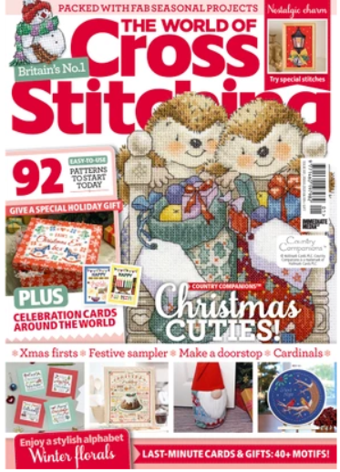 As featured in World of Cross stitch magazine Christmas issue 301 on sale November 2020