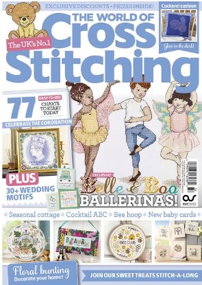 As featured in The World of Cross stitching magazine issue 332 on sale April-May 2023