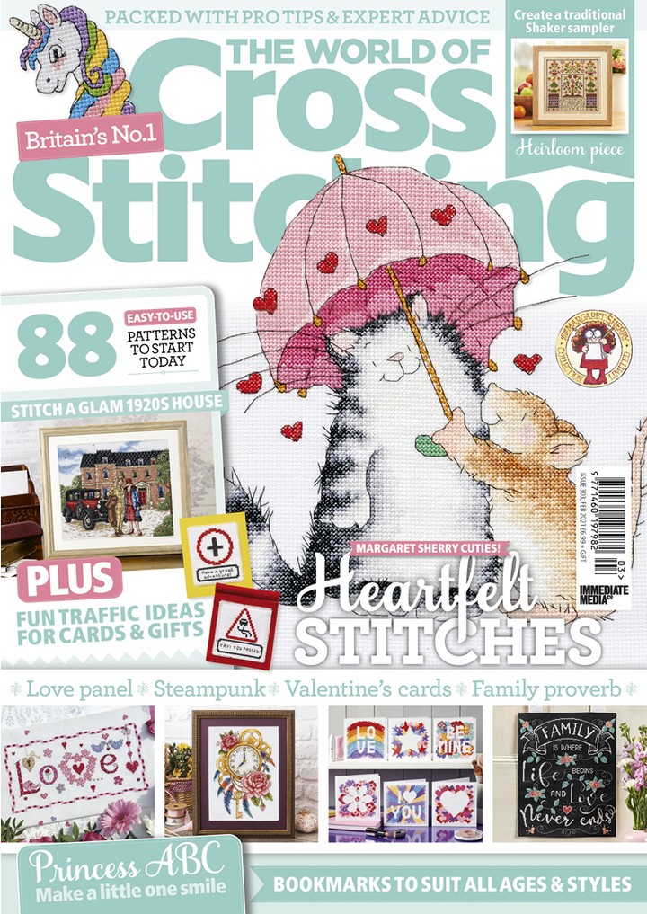 As featured in The World of Cross stitching magazine issue 303 on sale January 2021