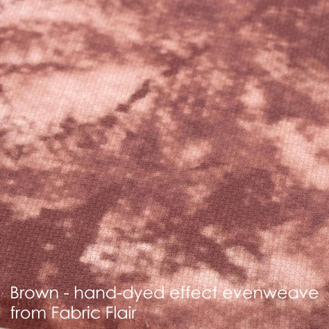 Brown - Hand dyed effect needlework fabric, from Fabric Flair