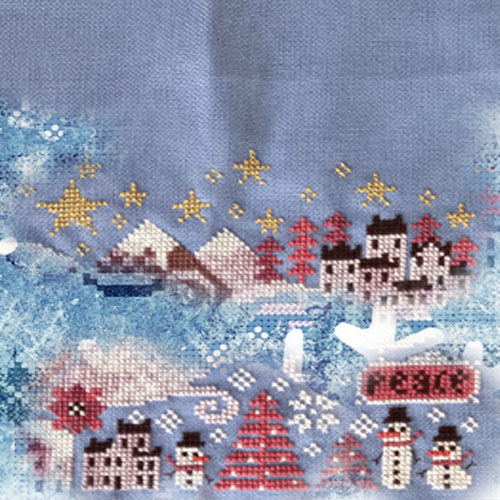 Christmas 2021 mystery SAL cross stitch pattern by Barbara Ana Designs, zoom 1