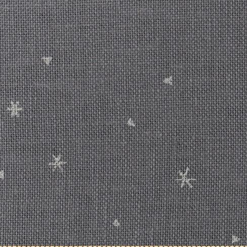 32 ct. Belfast linen - Grey (7459) with Silver print stars from Zweigart 