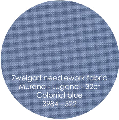32 ct. Colonial Blue (522) Lugana - Murano from Zweigart 