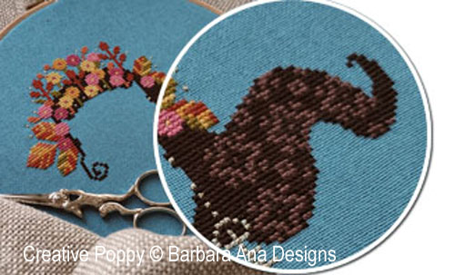 Stitch along with me - Mystery chart SAL cross stitch pattern by Barbara Ana Designs - Day 3