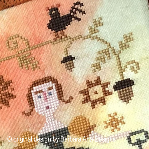Autumn Keeper cross stitch pattern by Barbara Ana Designs, zoom 1