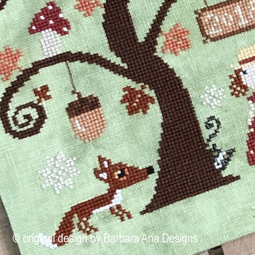 Autumn Tree cross stitch pattern by Barbara Ana Designs, zoom 1