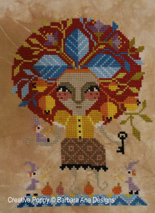 Miss Mandrake cross stitch pattern by Barbara Ana Designs