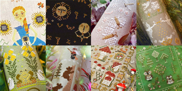 cross stitch patterns by Ukrainian designer Kateryna of Stitchy Princess