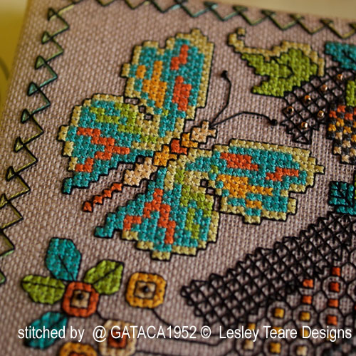 Lesley Teare Designs - Blackwork Butterfly cards (cross stitch chart)