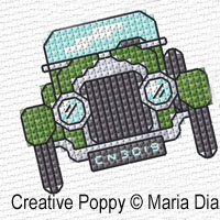 Maria Diaz Designs - Transport mini motifs (1),  (counted cross stitch pattern)