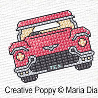 Maria Diaz Designs - Transport mini motifs (1), zoom 2 (counted cross stitch pattern)