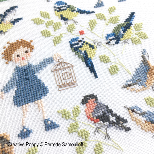 cross stitch patterns for Spring and Easter designed by Perrette Samouiloff