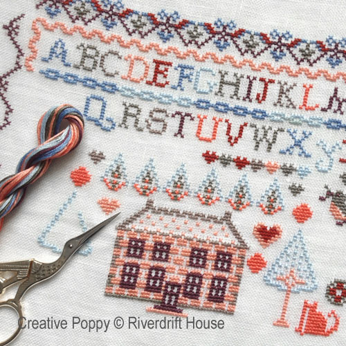 Big House 2 cross stitch pattern by Riverdrift House, zoom 1