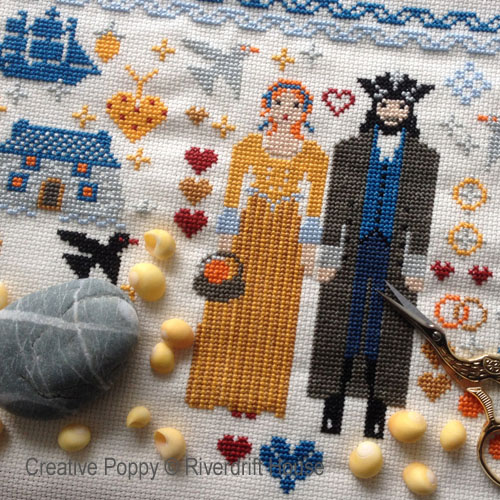 Cornish Folkies cross stitch pattern by Riverdrift House