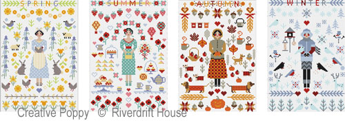 The summertime miniature is actually the second in a series of 4 year-round patterns
