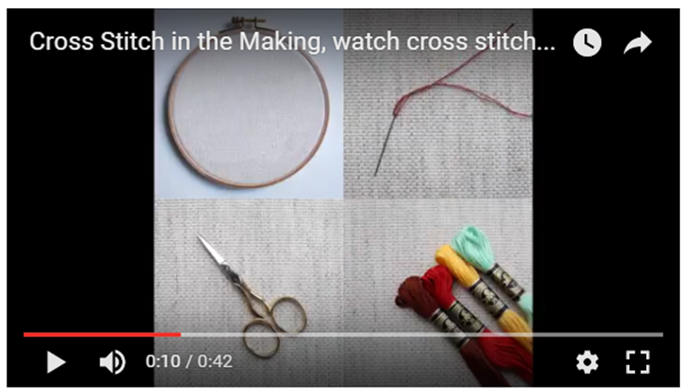 Watch a cross stitch chart materialize on canvas
