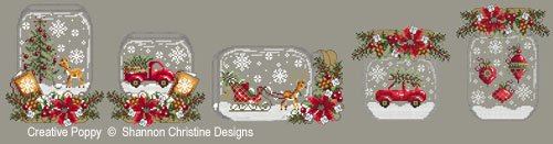 Christmas Snow Globes - Cross stitch patterns by Shannon Christine Designs