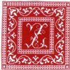Red monochrome initials - Dessins DHC - Cross stitch