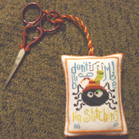 tiny and cute, stitched one over one thread