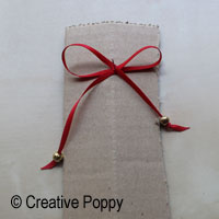 ribbon embellishment for Christmas cross stitch ornaments