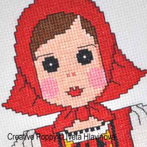 Iveta Hlavinova - Folk Costume with Red Kerchief (cross stitch pattern ) (zoom1)