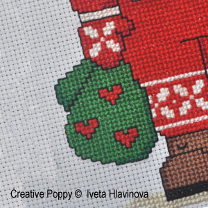 Iveta Hlavinova - Santa, Folk Style (cross stitch pattern chart) (zoom 2)