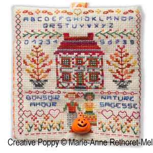 Marie-Anne Réthoret-Mélin - Wishes for every season: Autumn (cross stitch pattern chart ) (zoom 4)