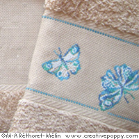 Tips for cross stitching on ready-to-stitch bathroom towels