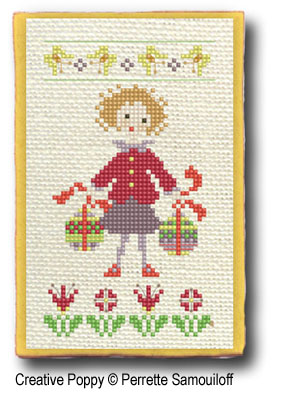 Perrette Samouiloff - 8 Easter motifs (with alphabets), cross stitch pattern chart (zoom1)