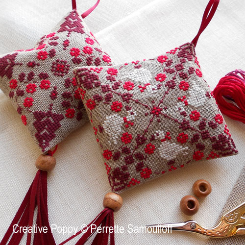 8 Christmas Ornaments cross stitch pattern by Perrette Samouiloff